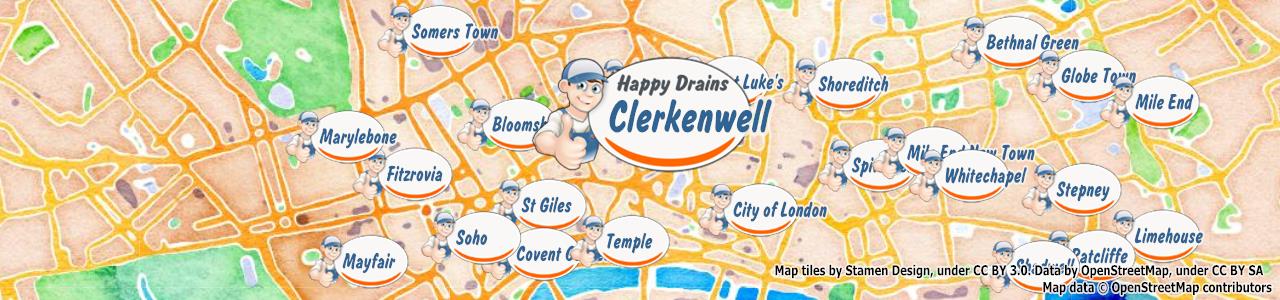 Happy Drains East Central London service area map