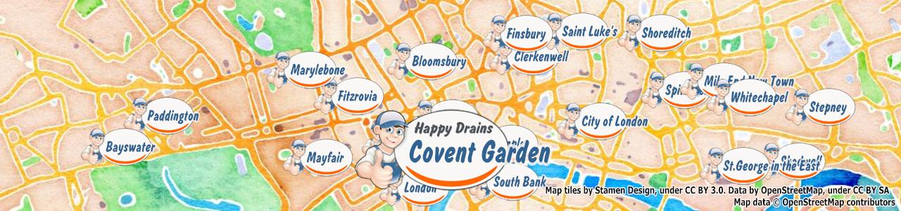 Happy Drains West Central London service area map